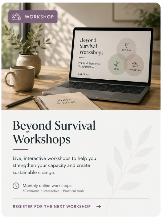 Beyond Survival Workshop card no background