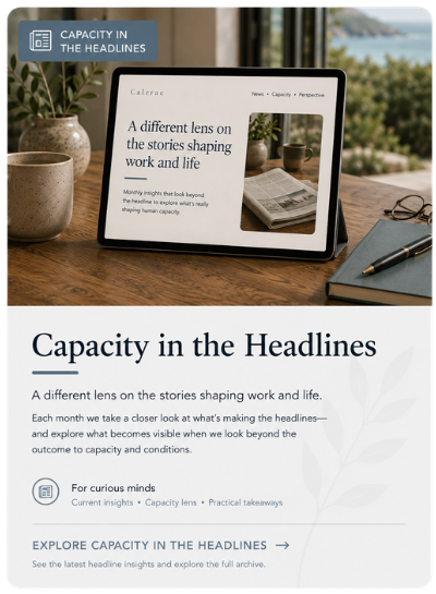 Capacity in the Headlines resource card no background