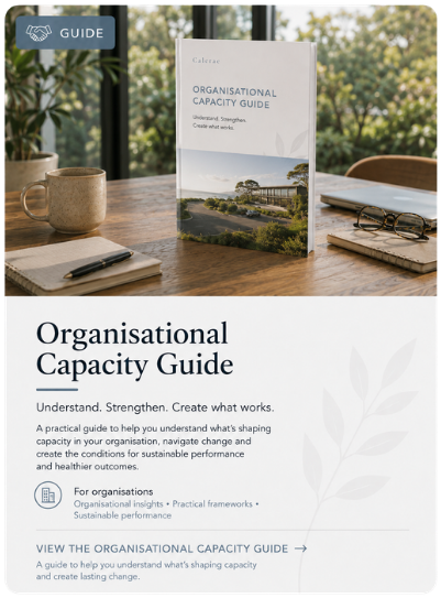 Organisational capacity guide resource card no background
